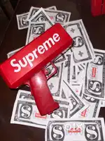 2 SUPREME MONEY GUN , FIRING MONEY GUN WITH LOTS OF US DOLLOR FREE