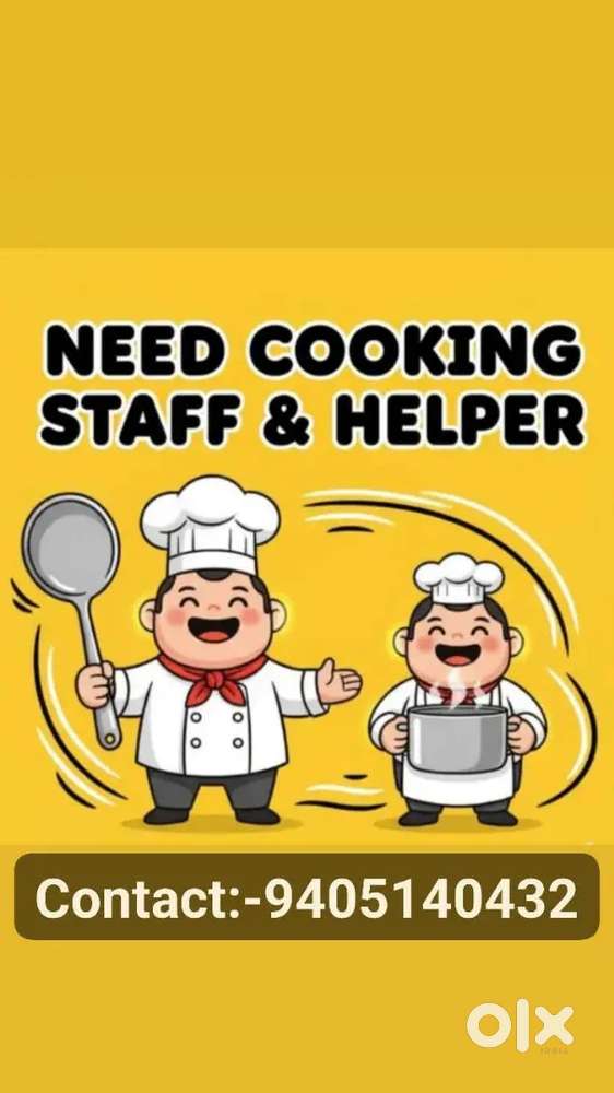 Need all rounder cook and helper for food point (currently in Goa)