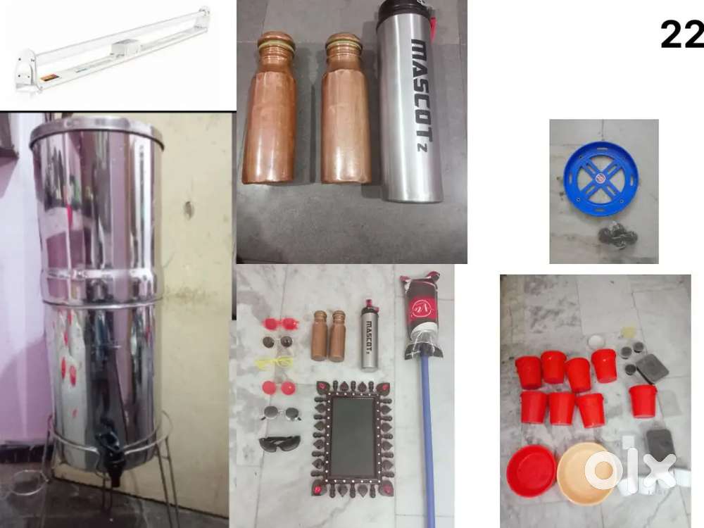 Water filter n stand n frames n all sale bottles