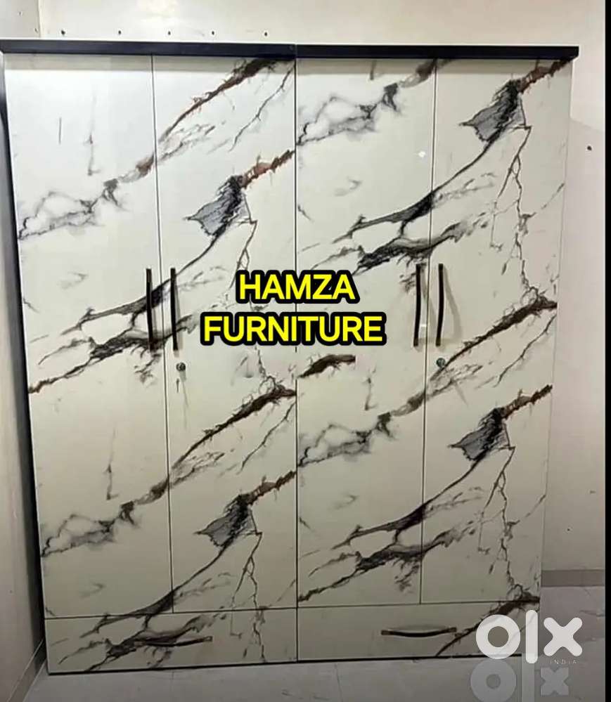 HAMZA FURNITURE NEW designer elegant look particle Board wood wardrobe