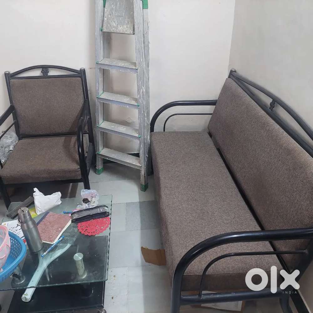 3 plus 2 seater sofa ,glass center table , dining & tv stand for sale