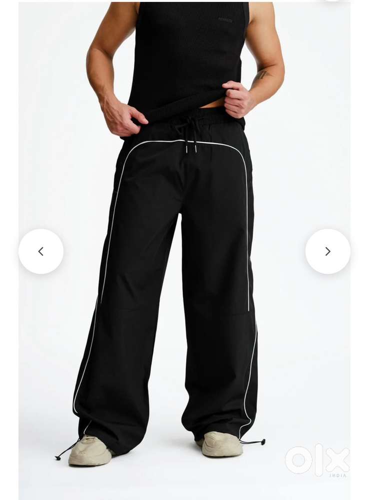 Bonkers black sporty deconstructed loose pant