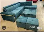 Sat. Offer price buy new sofa 8499, L size sofa 13990/-Emi available