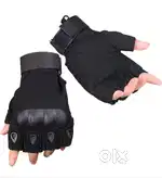 Special Bike Tactical Gloves Pair with Rubber Knuckle protect