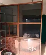 Acrelic partition with window