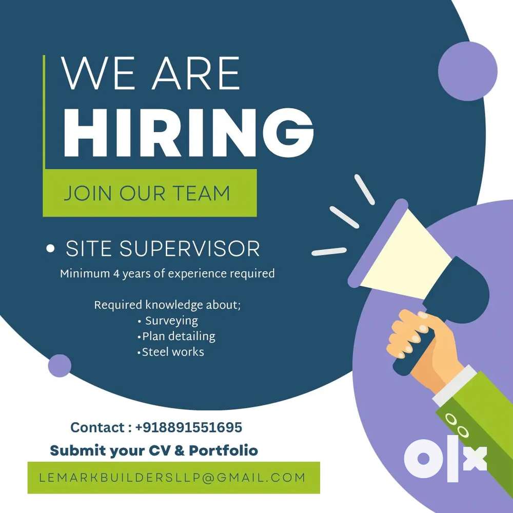 Hiring site supervisors for construction firm