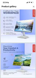 Lenovo 24 inch monitor for sale. 6 month warrenty