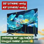 Imported A+ grade 43 inch smart Android led tv @11444