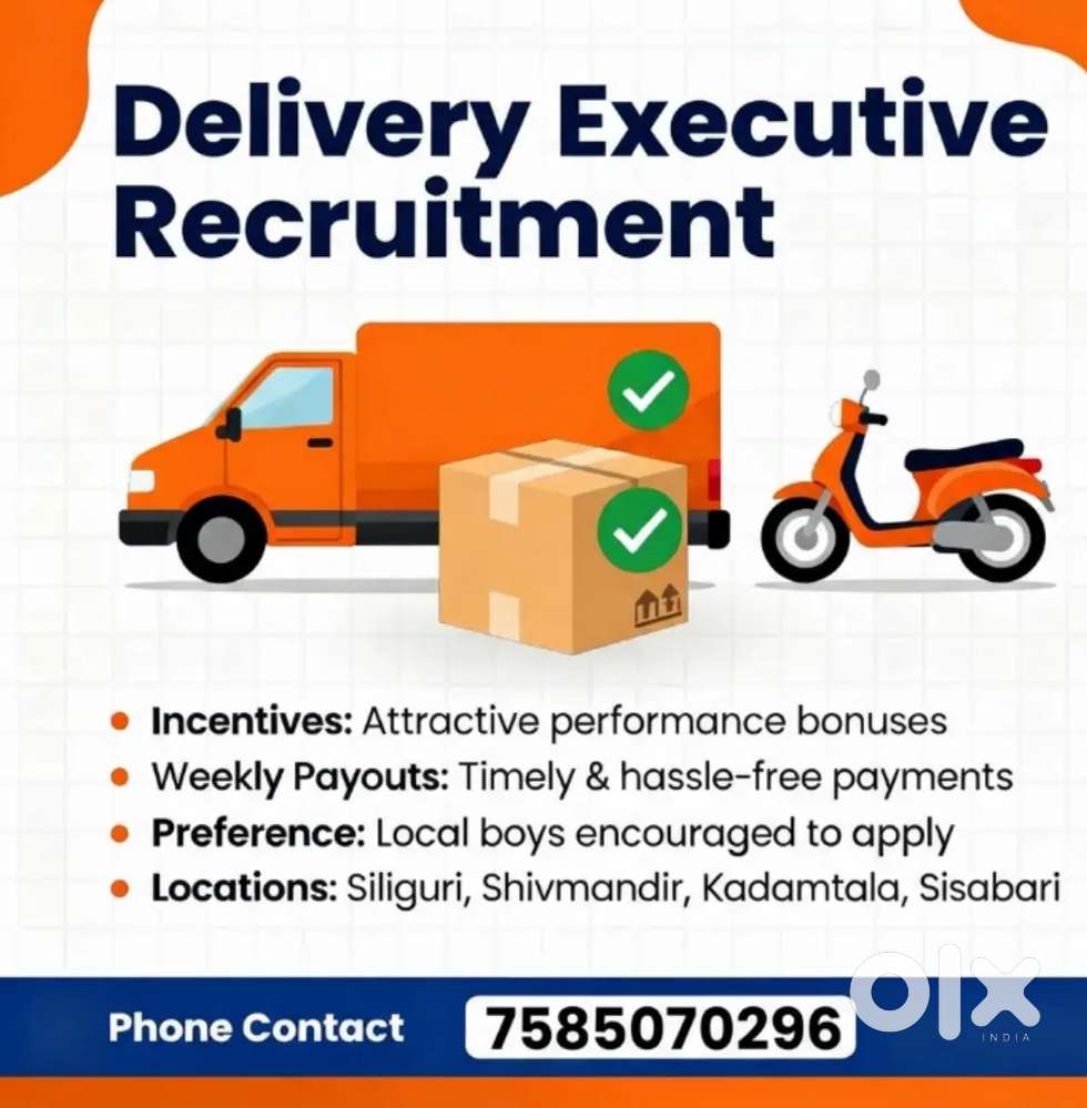 Delivery Executive Needed in Shivmandir, Kadamtala & Sisabari