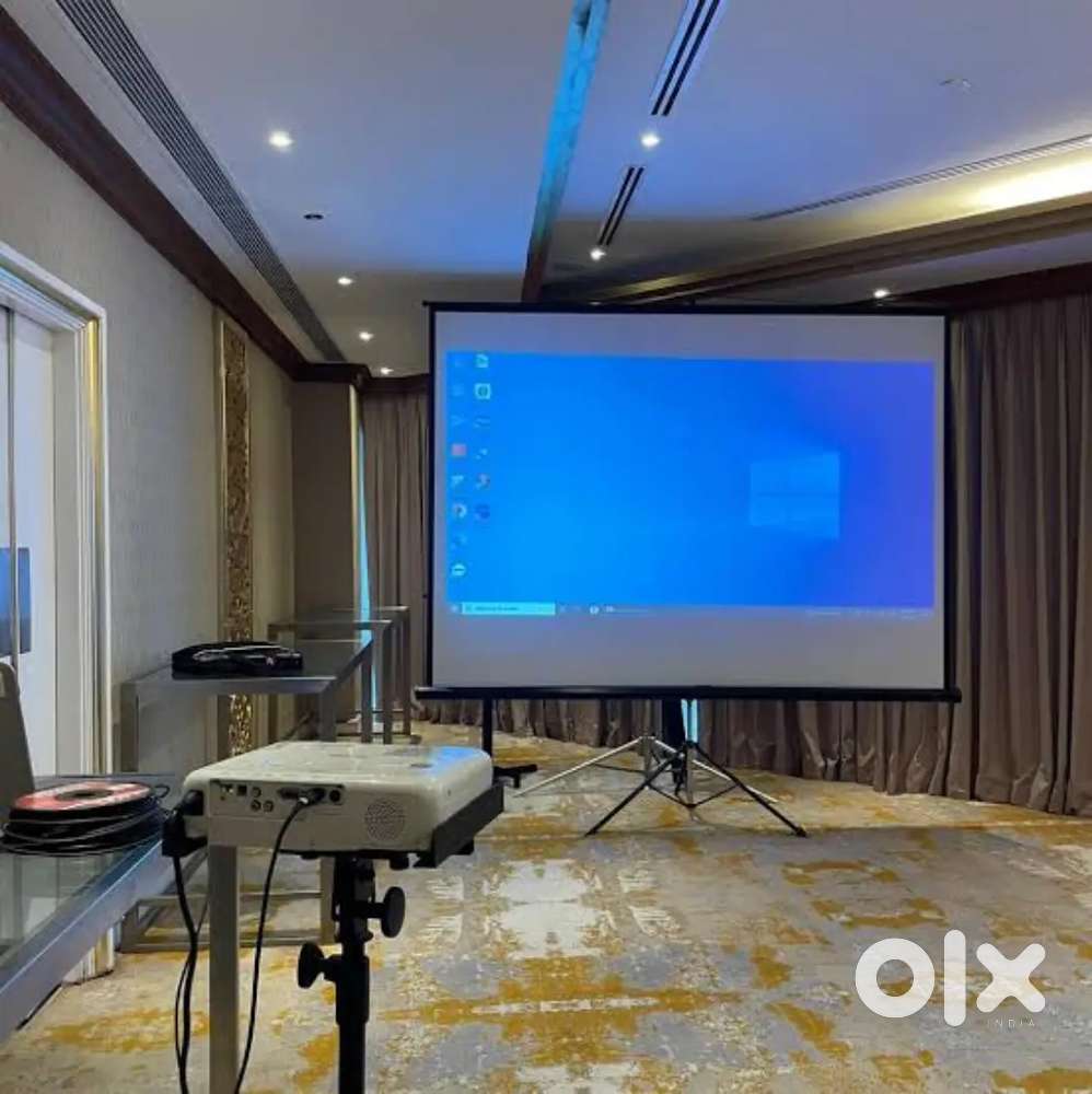 Projector and screen speaker Mike's rentals for any parties