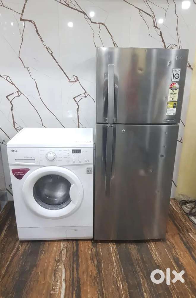 Lg chrome model refrigerator & lg inverter washing machine available**