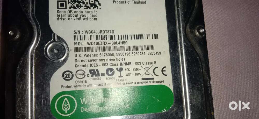 Hard disk was not working condition