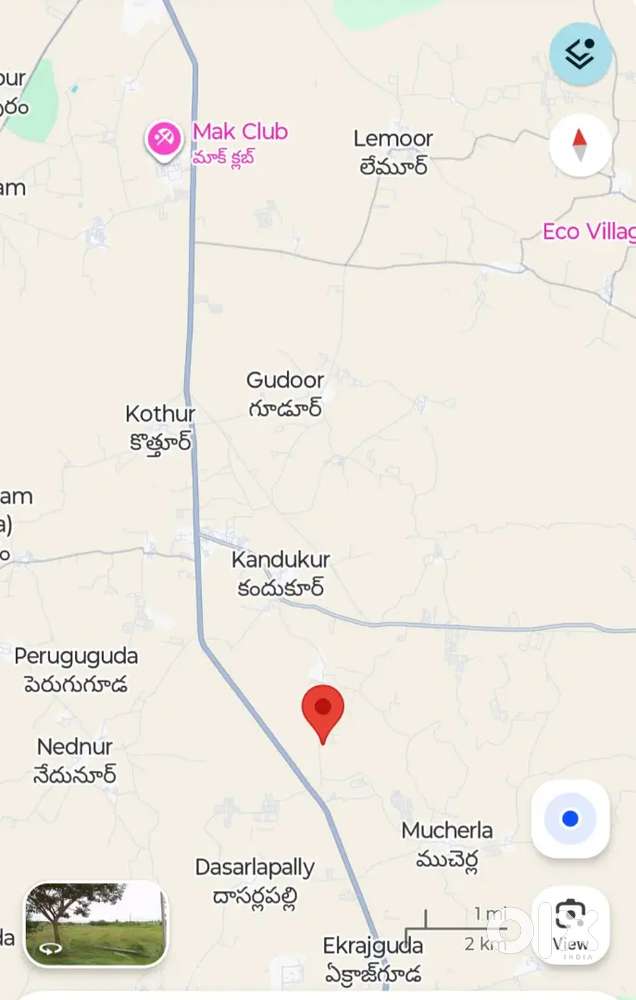 1km from Srisailam Highway 18 Guntas near kandukur suitable farmhouse