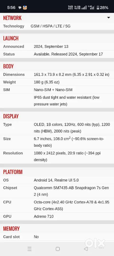 Real me p2 pro