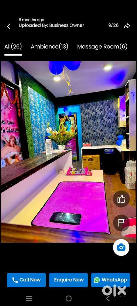 Massage center, therapist