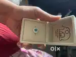 Emerald silver ring