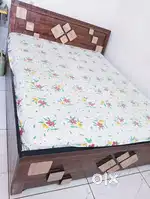 Bed with mattress
