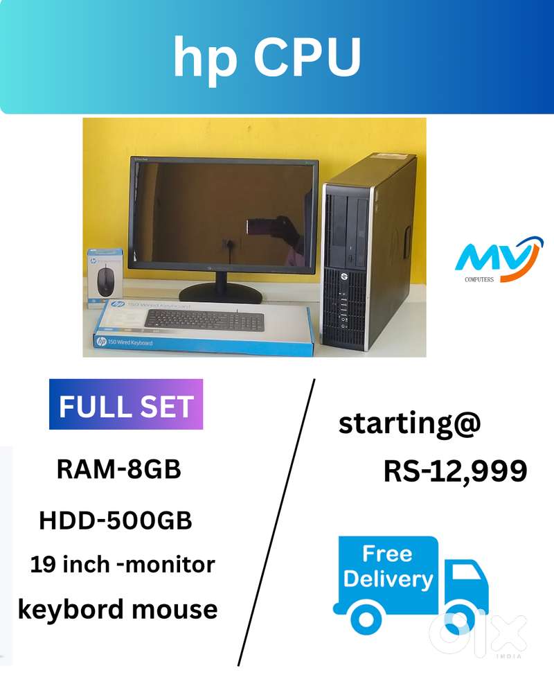 Cash on home delivery  Desktop Laptop CPU Full Set i3-i5-i7 Available