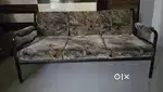 Metal Sofa set (3+1+1) seater with centre table with glass top