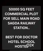 50000 Sq feet plot for sell near sagda railway station tilwara ghat