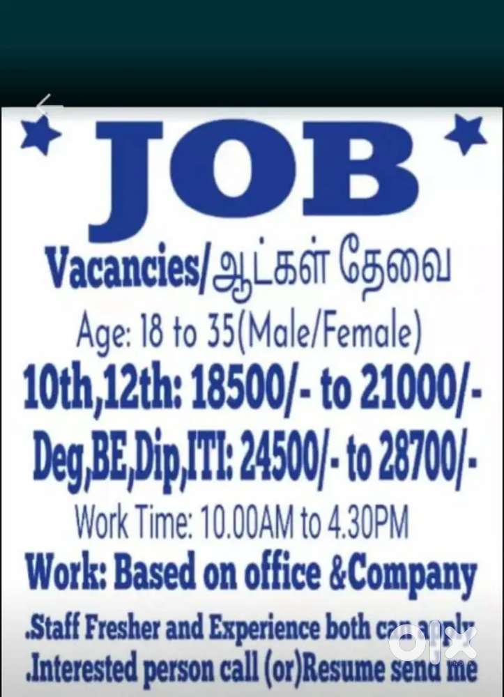 Job vacancy work from home available