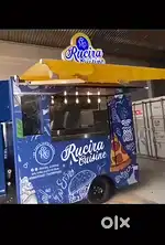 Fully equipped mobile kitchen unit.
