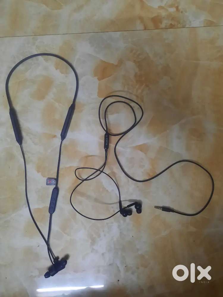 Neckband Boat trinity Rs.800 + oraimo wired earphones Rs.200
