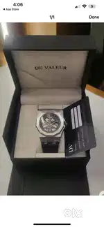 Mens automatic de valeur watch with box and warranty card