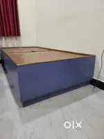 3 homemade single beds with storage