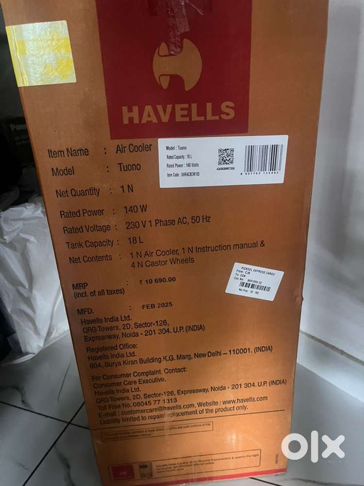 Havells 18LTR COOLER BOX PIECE