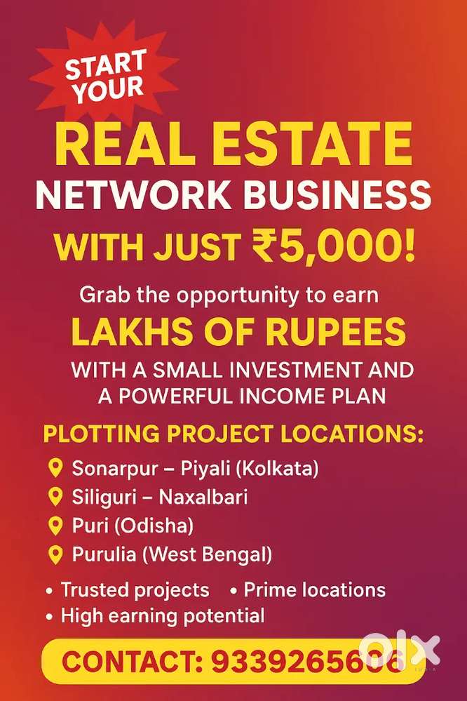 Needs Commission Agents for plot selling works