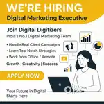 We Are Hiring Digital Marketing Executive
