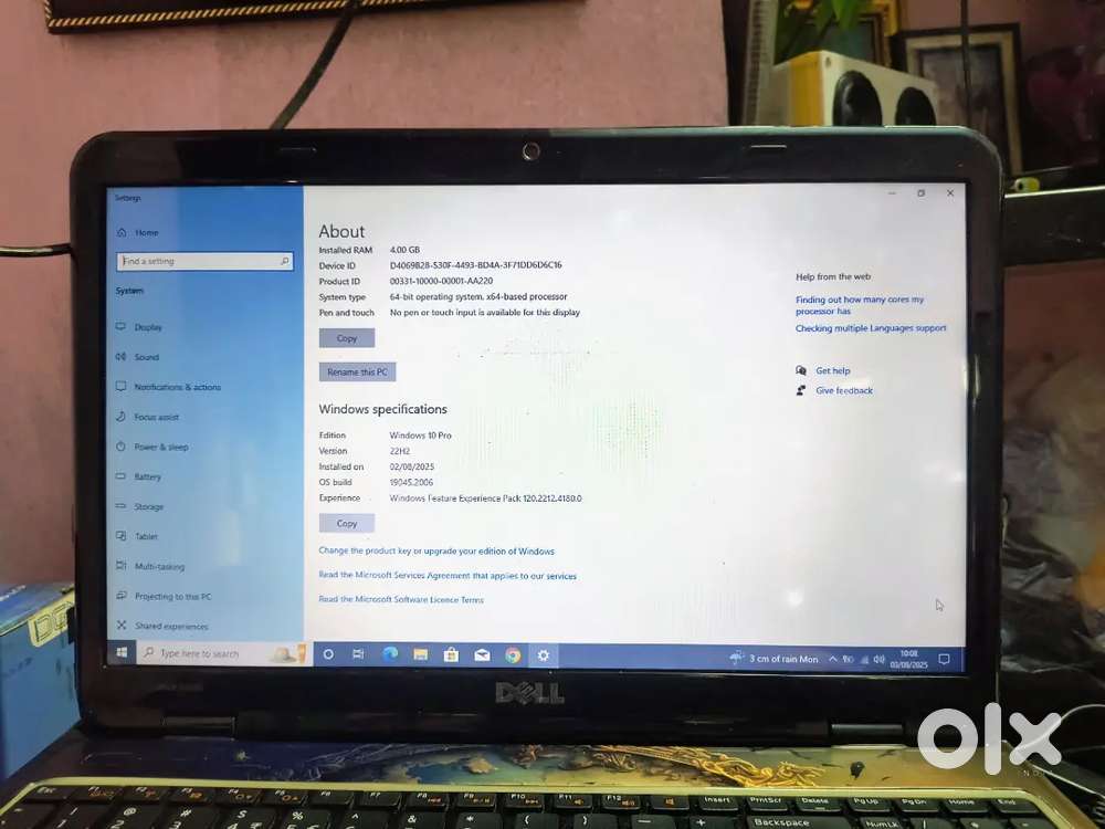 Dell laptop good condition (only battery change)