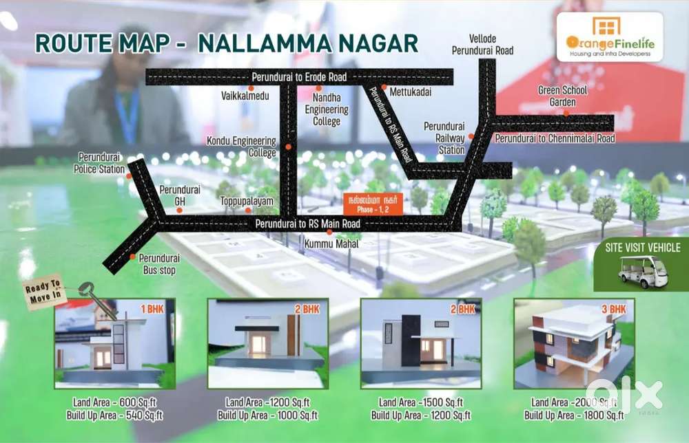 Plots on offer, Nallamma nagar, Kongu engg college, Vaikalmedu