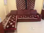 3 seat sofa cum bed and long longue with storage