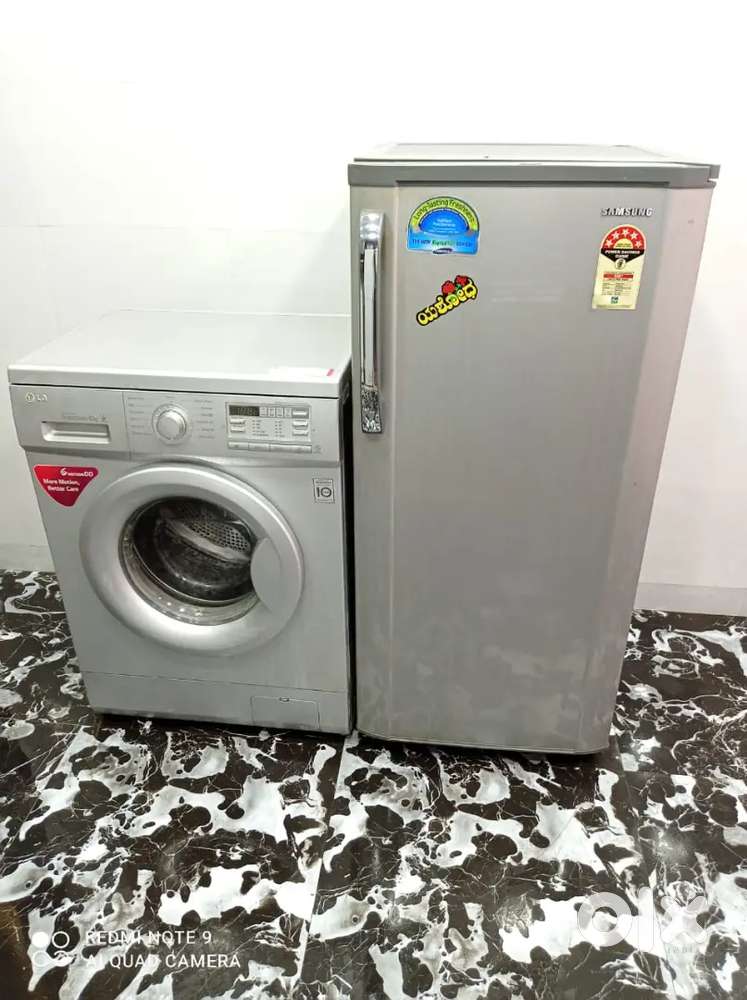 Combo front load lg with samsung single door at just 12999/-