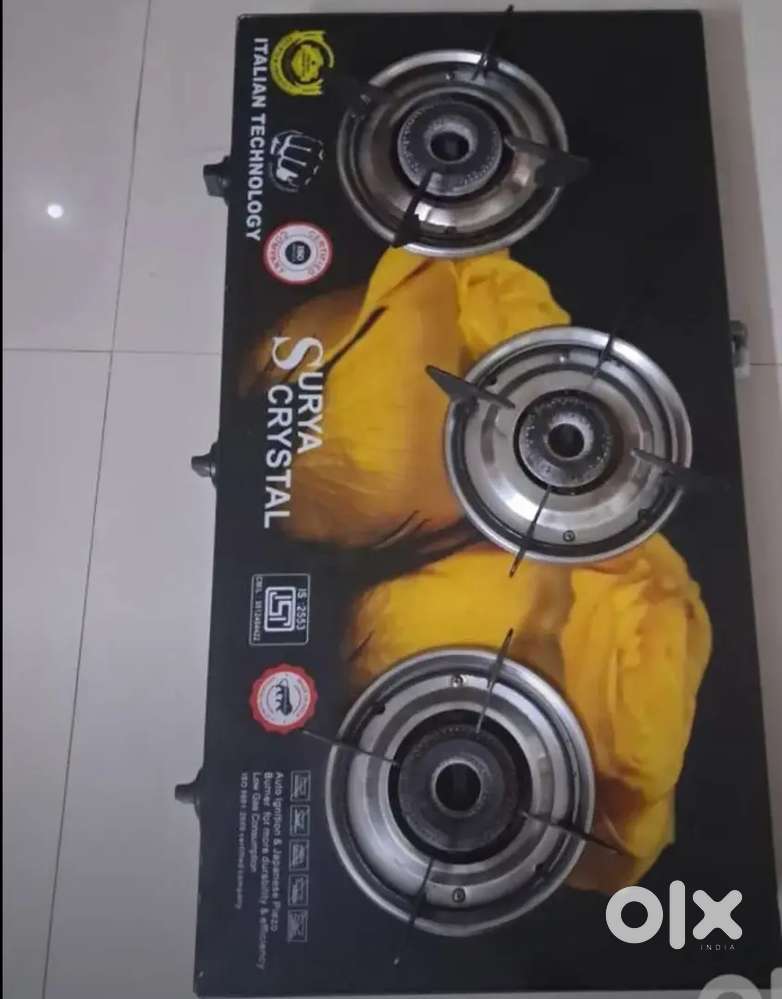 LPG chulha 3 burner Store very good condition 3 month old