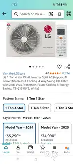 LG 1 tone ac brand new condition with bill box