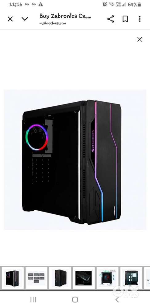 Zebrocnis gaming cabinet Demter with rgb