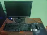 Monitor with cpu and keyboard and mouse