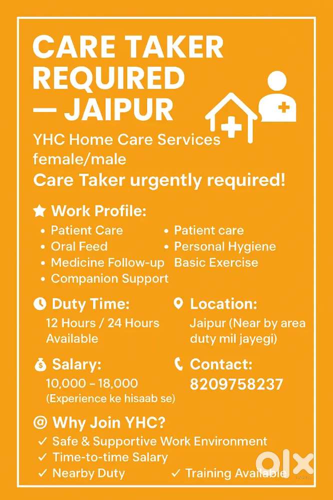 Care taker,GDA, Nursing care, Pasent care