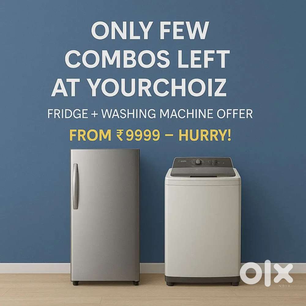 Single door refrigerator and top load washing machine