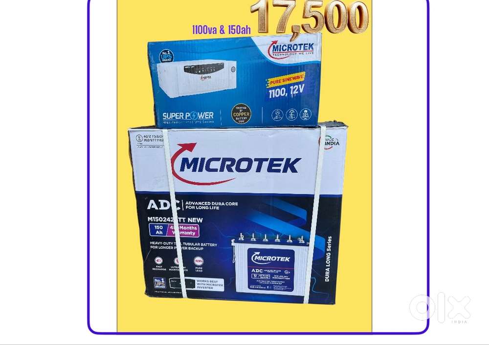 Microtek inverter battery (1100va+150ah )new year offer 17,500₹