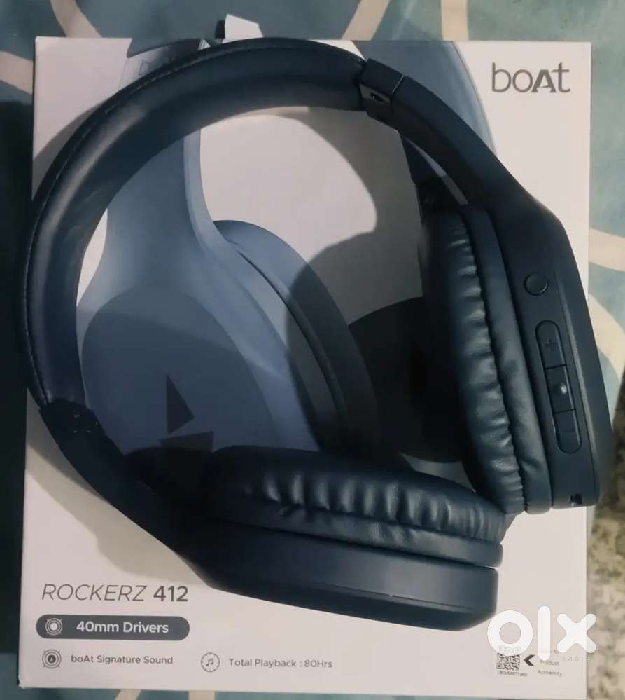 Boat Rockerz 412 headphone,  , (Bold Blue, On the Ear) 2 days old