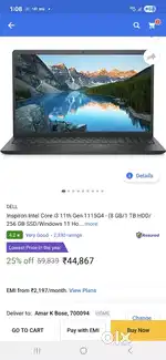Dell laptop 15.6inch