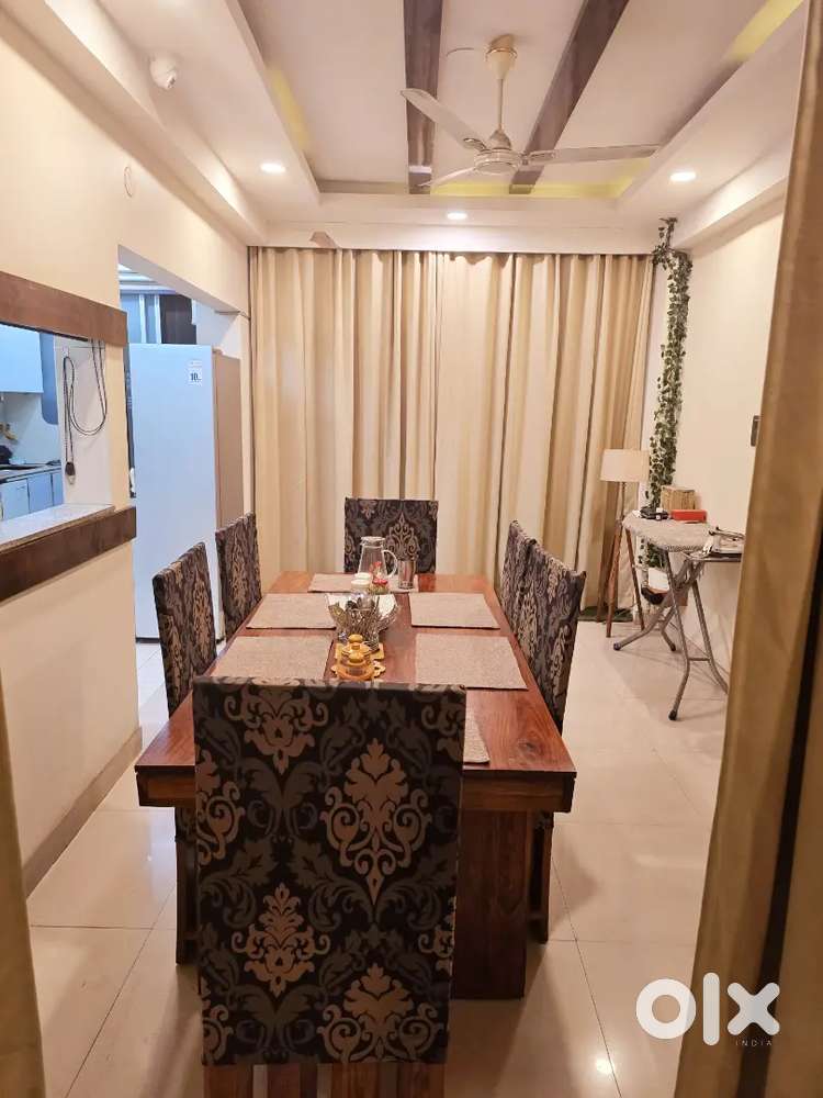 6 seater dining table with 6 chairs