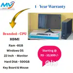 NEW NEW  Full Set  CPU - Branded  Monitor  Keyboard Mouse  Ram - 8GB D