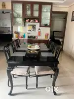 Teak wood 6 Chairs Dining Table