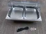 Electric SS Chaffing Dish Containing 2 Units of 1/2 GN Pans