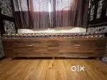 Teak & Plywood Bed